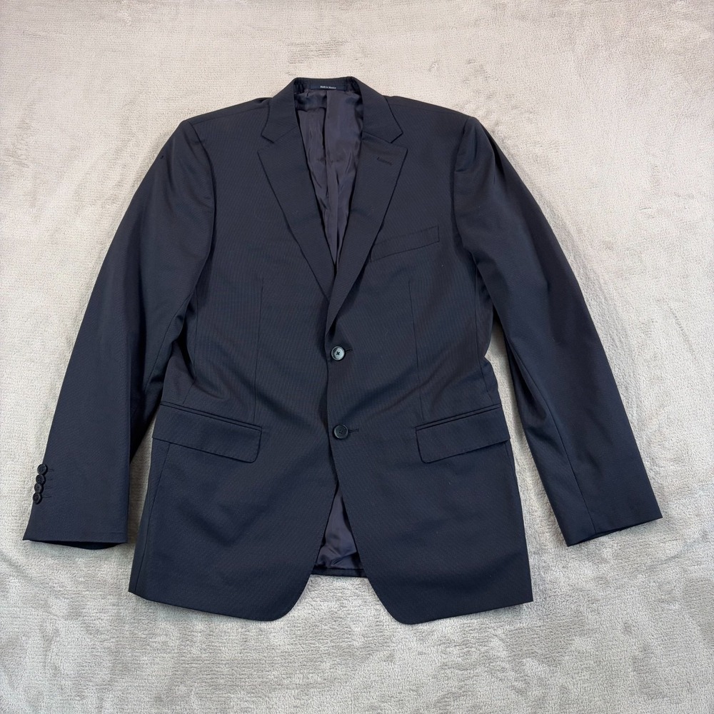 Ermenegildo Z Zegna City Blazer Sports Coat in Black Striped 100% Wool Men 40